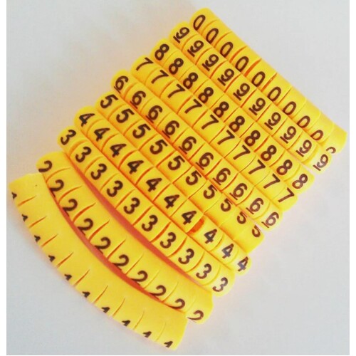 Cable Tie Numbering Kit 1000pc Yellow