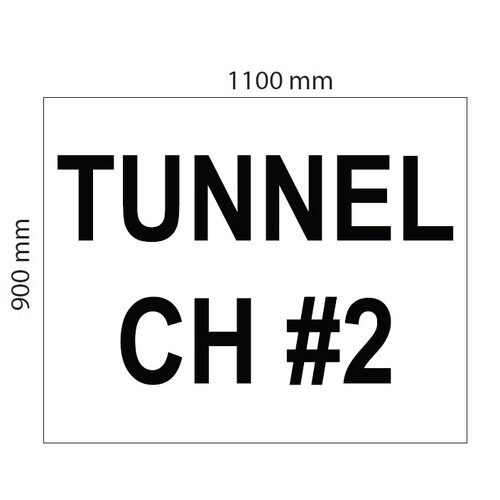 TUNNEL CH #2 - 3 of - Black writing on white background – reflective