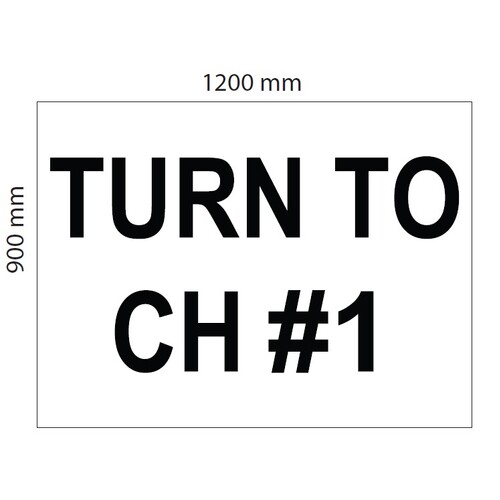 Turn to CH #1 - 2 of - Black writing on white background - reflective