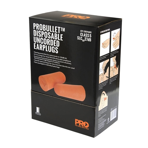 Pro Choice Ear Plug Uncorded 200 Pair Box