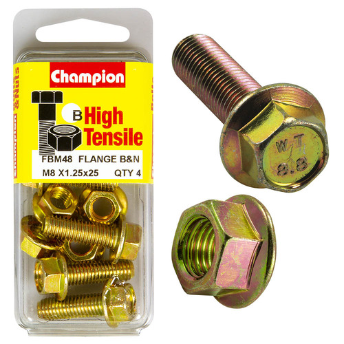 Blister Flange Bolts 8 x 25