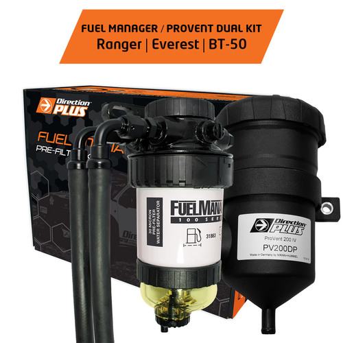 Fuel Manager Pre-Filter + Provent Dual Kit Ranger / Everest / Bt-50