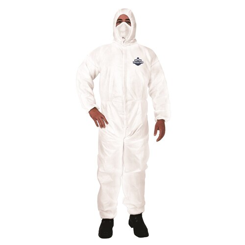 Frontier Microporous Type 5 & 6 Coverall White Size Large