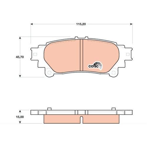 Rear Brake Pads Cotec TRW