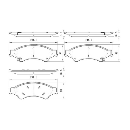 Heavy Duty Brake Pads Ceramic DB2074