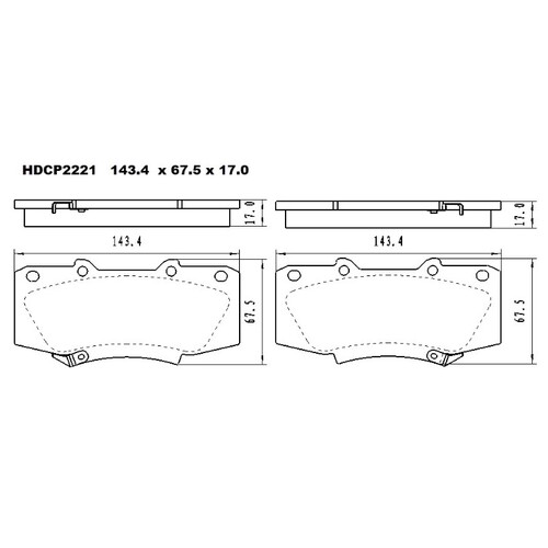 Ceramic Db2221 Brake Pads Heavy Duty Db2221