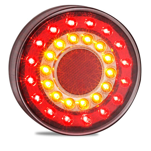 Led Round Stop/Tail/Indicator Lamp Maxilamp 12/24V Blister Pack