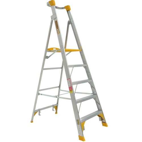 Gorilla Aluminium Platform Ladder 180Kg 5-Step 5Ft 1.5M Platform