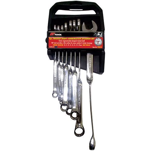 8pc Metric Combination Twisted Shaft Spanner Set