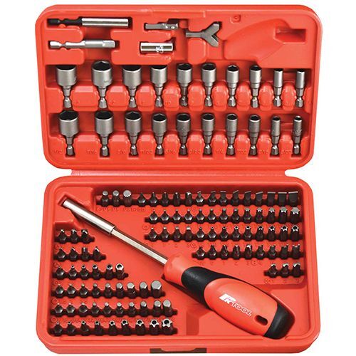 122pc 1/4"drive Combination Bit Set With Handle