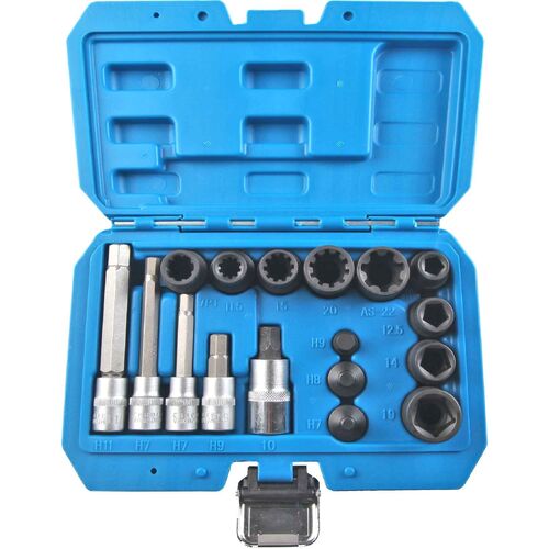 17Pc Brake Disc & Caliper Socket Set