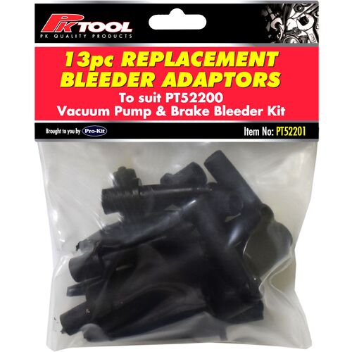 13pc Vacuum Pump and Brake Bleeder Adaptors