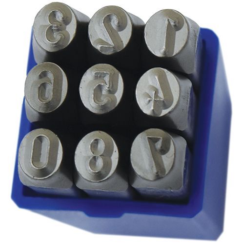 9pc 5mm Steel Number Stamp Set