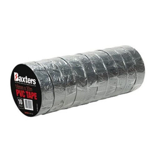 PVC Tape Black 18mm x 20m Pack of 10