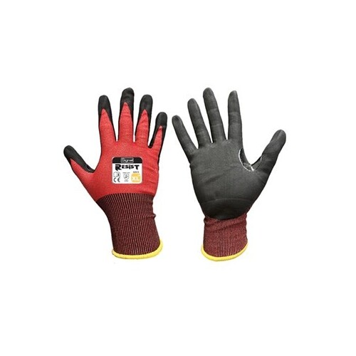 Signal Resist Cut D Glove with Micro Foam Nitrile Coating + Thumb Forefinger Saddle # Large