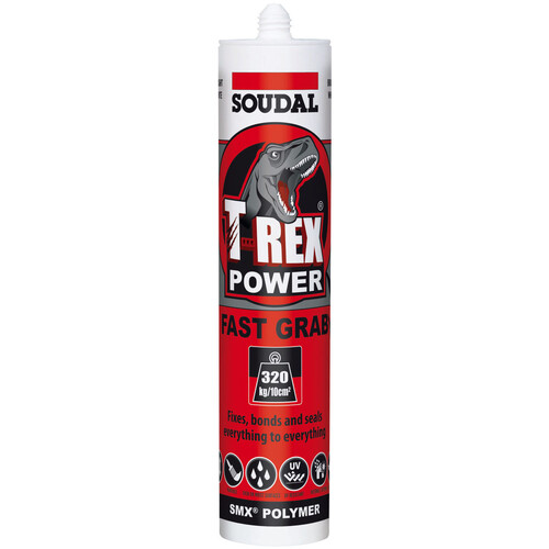 Soudal T-Rex 290ml Power Fast Grab Jet Black 124435