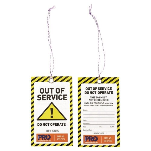 Out of Service Safety Tag- 100 Pack