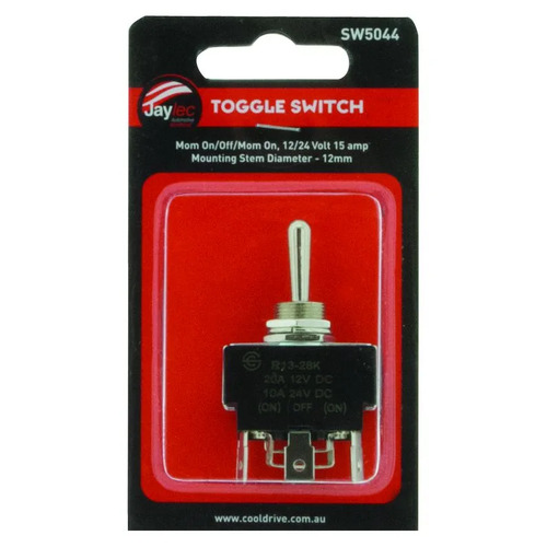 Switch Toggle Mon On/Off/Mon On 12/24V 15A At 12V 7.5A At 24V