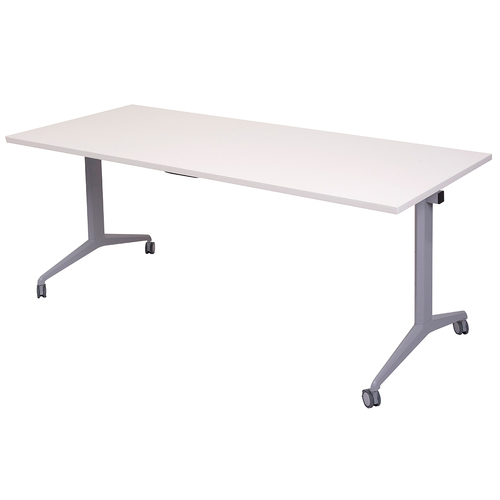 Flip Folding Table on Wheels 1500x750x730H White Top