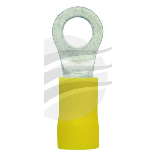 50PK Crimp Terminal Ring Yellow ID 4.3mm