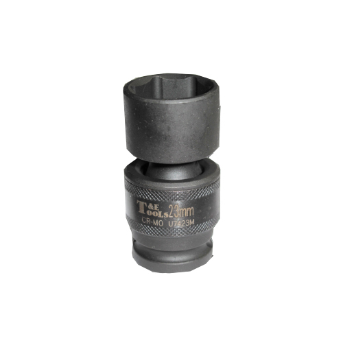 No.U7423M - 23mm x 1/2" Drive 6 Point Impact Universal Socket (Metric)