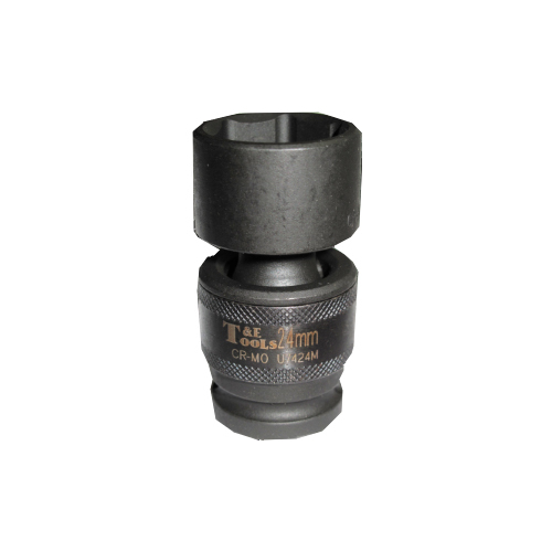 No.U7424M - 24mm x 1/2" Drive 6 Point Impact Universal Socket (Metric)