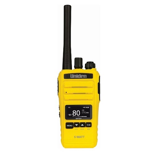 Uniden 5W Uhf Yellow Ip67 Voice Eng, Smart Key