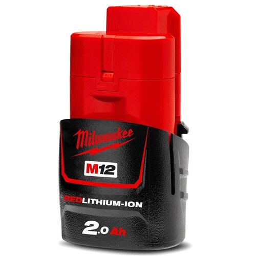 Milwaukee M12B2 12V Li-Ion 2.0Ah RED LITHIUM Battery